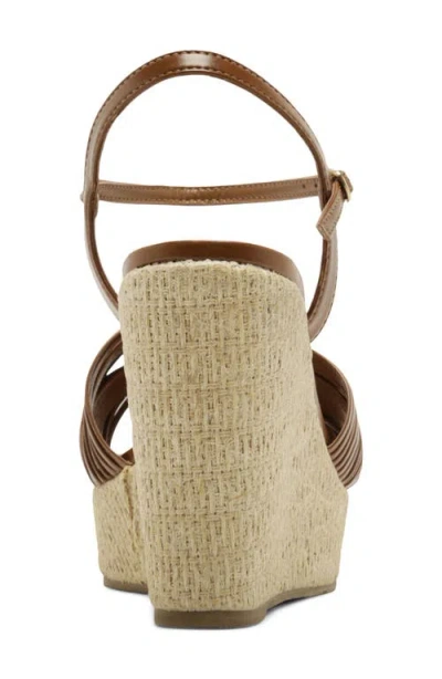 Arezzo Platform Wedge Sandal In Brown