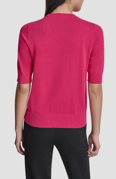 Dkny Graffiti Hearts Cotton Sweater In Pink