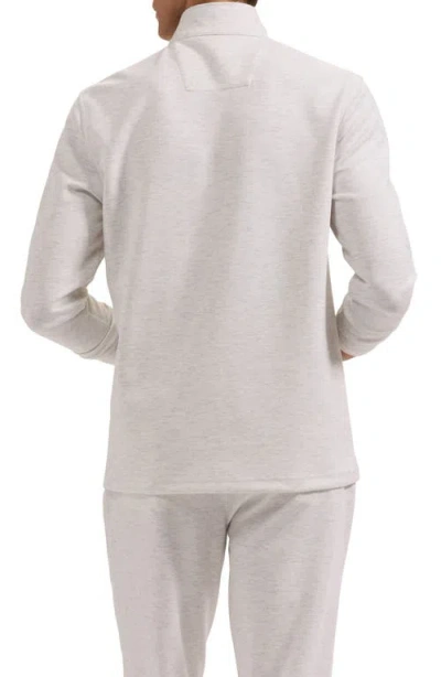 Bugatchi Soft Touch Quarter Zip Pullover In Gray
