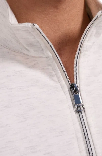 Bugatchi Soft Touch Quarter Zip Pullover In Gray