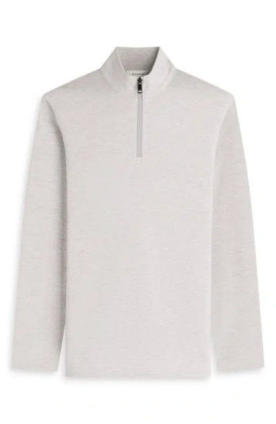 Bugatchi Soft Touch Quarter Zip Pullover In Gray