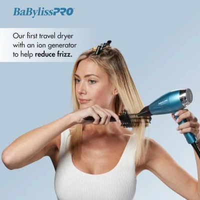 Babylisspro Nano Titanium Compact Folding Ionic Dryer In Blue
