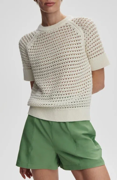 Varley Alva Knit Short-sleeve Pullover In Neutral