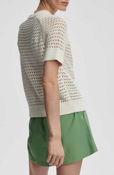 Varley Alva Knit Short-sleeve Pullover In Neutral