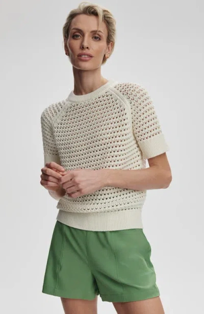 Varley Alva Knit Short-sleeve Pullover In Neutral