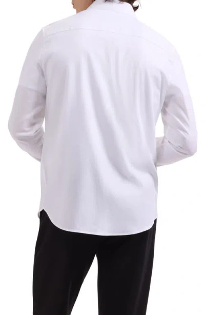 Bugatchi Axel Trim Fit Solid Cotton Blend Button-up Shirt In Multi