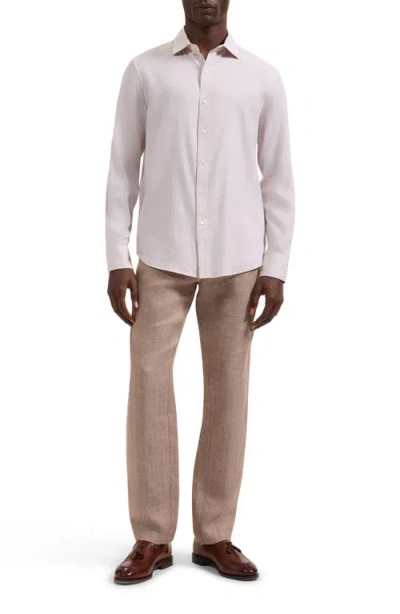 Bugatchi Axel Trim Fit Solid Cotton Blend Button-up Shirt In Multi