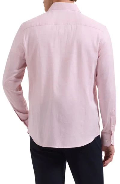 Bugatchi Axel Trim Fit Solid Cotton Blend Button-up Shirt In Multi