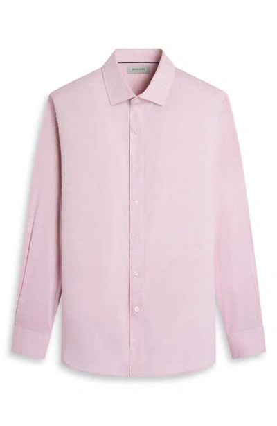 Bugatchi Axel Trim Fit Solid Cotton Blend Button-up Shirt In Multi