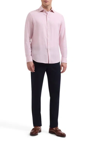 Bugatchi Axel Trim Fit Solid Cotton Blend Button-up Shirt In Multi