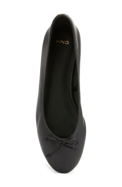 Mango Ballet Flat In Black