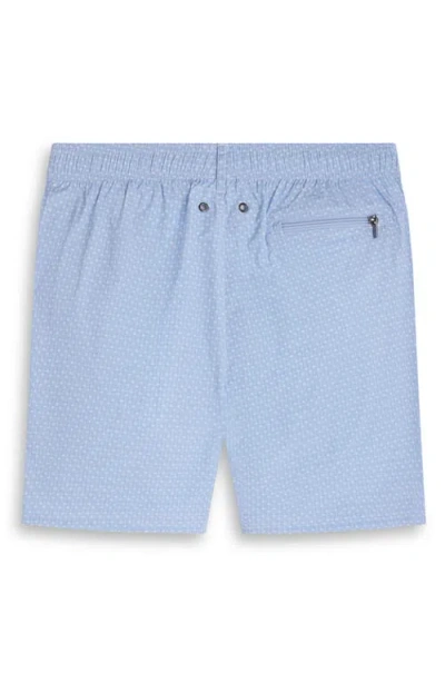 Bugatchi Kai Palm Print Swim Trunks In Blue