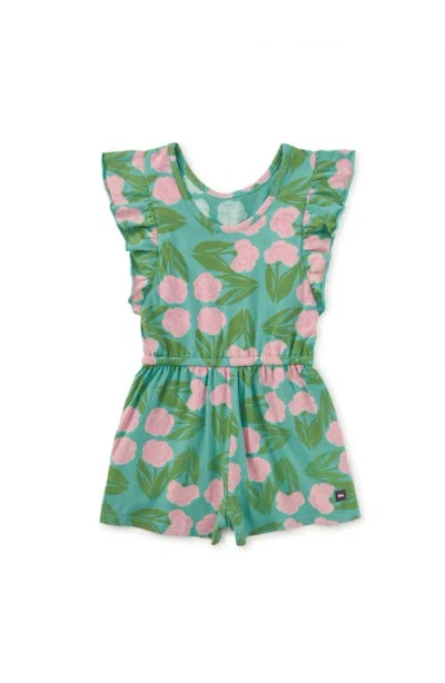 Tea Collection Flutter Sleeve Romper In Multi