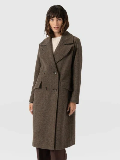Saint + Sofia Hampton Coat In Brown
