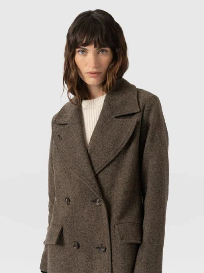 Saint + Sofia Hampton Coat In Brown