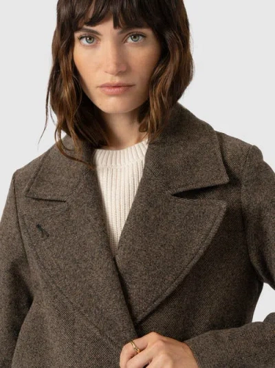 Saint + Sofia Hampton Coat In Brown