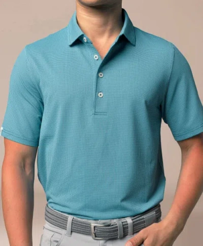 Ashworth Golf Houndstooth Polo In Blue