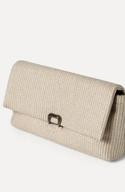 Brunello Cucinelli Sartorial Clutch Bag In Techno Raffia In Neutral