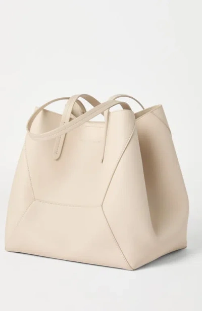 Brunello Cucinelli Small Bc Duo Leather Tote Bag In Neutral