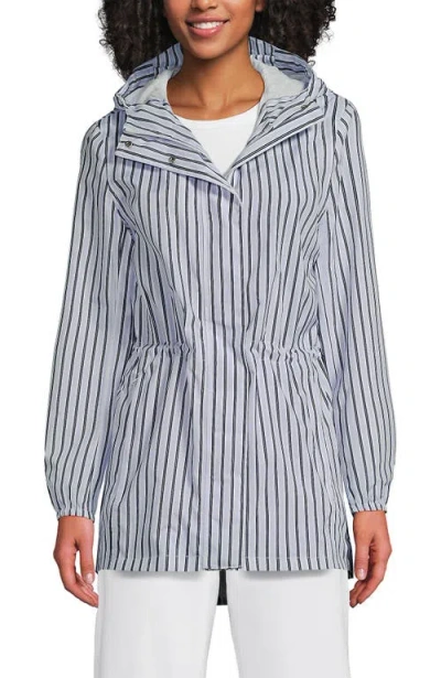 Lands' End Squall Packable Waterproof Raincoat In Blue