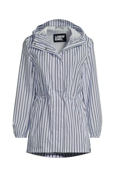 Lands' End Squall Packable Waterproof Raincoat In Blue