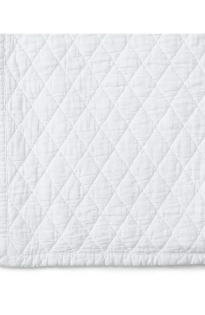 Lands' End Solid Diamond Double Voile Pillow Sham In White