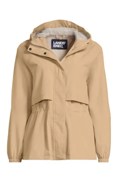 Lands' End Squall Packable Rain Jacket In Brown