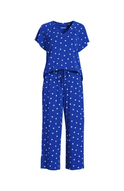 Lands' End Cooling Pajama Set In Blue