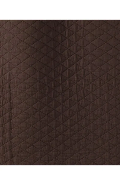 Lands' End Solid Diamond Double Voile Quilt In Brown