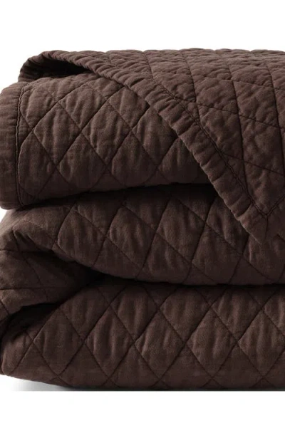 Lands' End Solid Diamond Double Voile Quilt In Brown