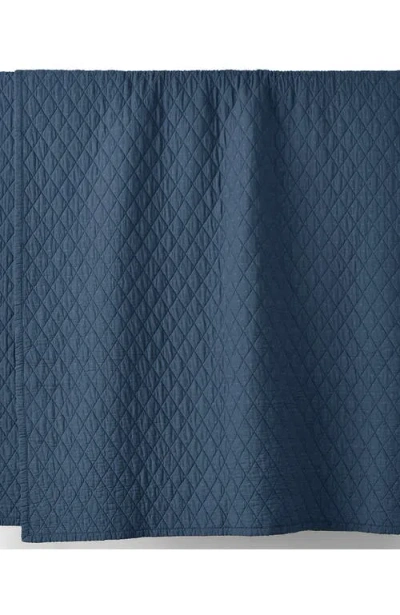 Lands' End Solid Diamond Double Voile Pillow Sham In Blue