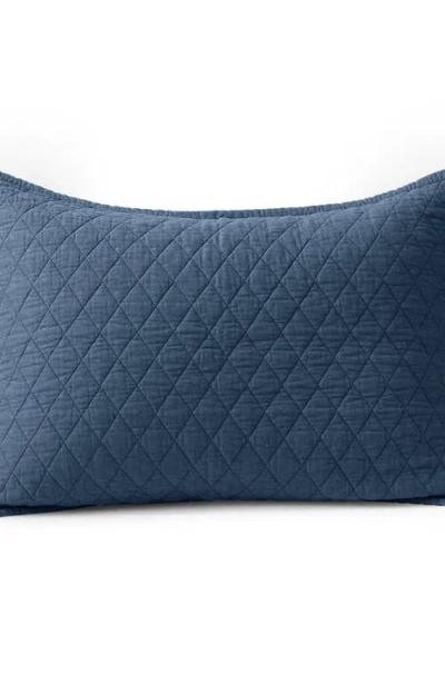 Lands' End Solid Diamond Double Voile Pillow Sham In Blue