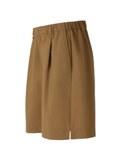 Laminar Bermudas Mit Elastischem Bund In Brown