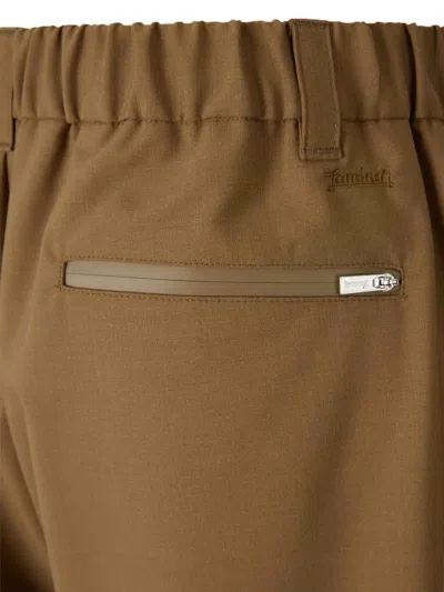 Laminar Bermudas Mit Elastischem Bund In Brown