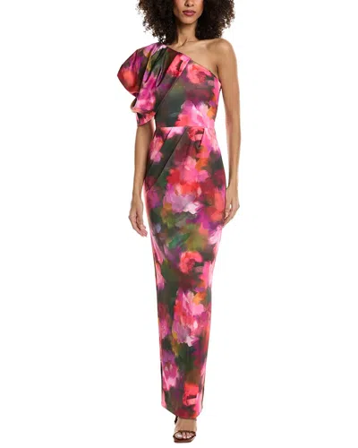 Black Halo Egan Gown In Multi