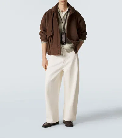 Auralee Cotton Silk Gradient Stripe Cardigan In Neutral