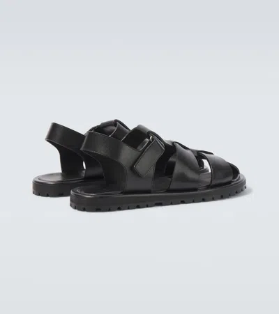 Studio Nicholson Sandom Leather Sandals In Black
