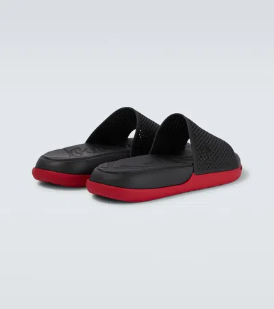 Christian Louboutin Louboutin Slides And Clogs Easy Breezy Men Rubber Black In Black