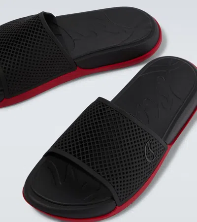 Christian Louboutin Louboutin Slides And Clogs Easy Breezy Men Rubber Black In Black
