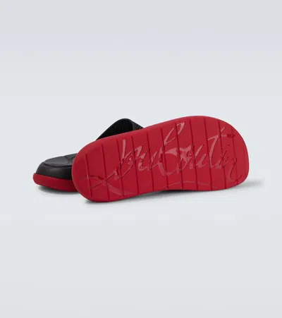 Christian Louboutin Louboutin Slides And Clogs Easy Breezy Men Rubber Black In Black