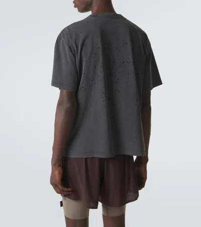 Satisfy Mothtech Printed Cotton Jersey T-shirt In Black