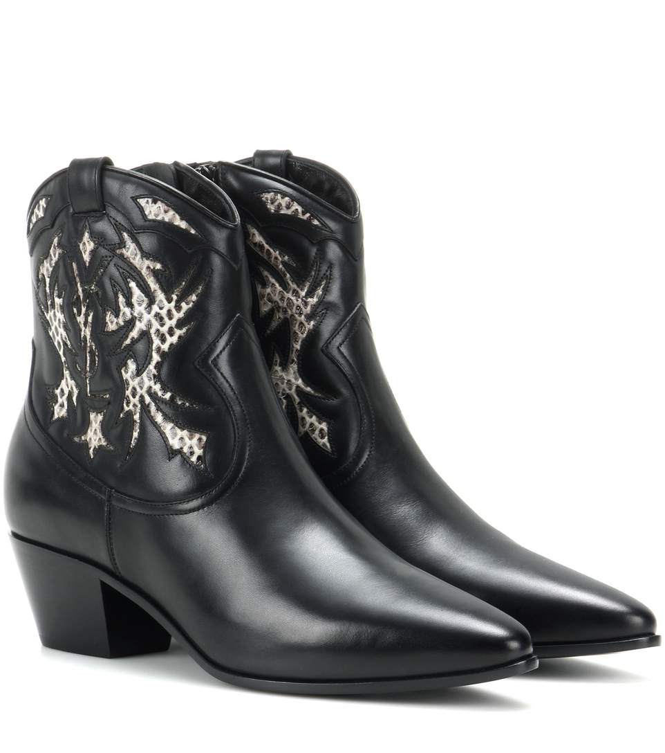 saint laurent snakeskin boots