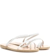 Ancient Greek Sandals Eleftheria Braided Leather Sandals In White