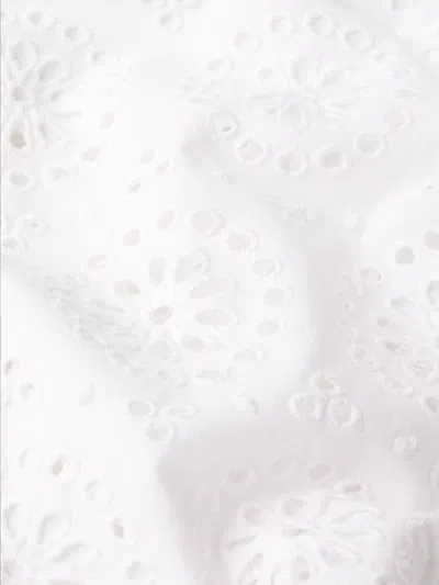 Frame The Solstice Eyelet Midi Skirt In White