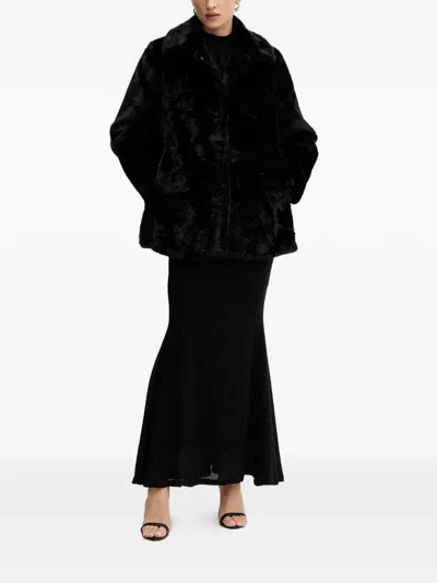 Morgan Collar Coat In Black