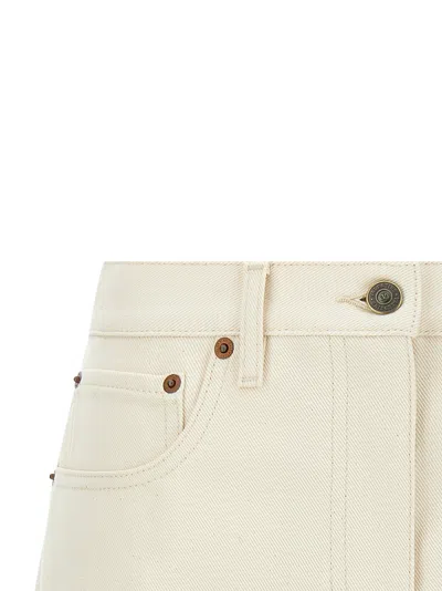 Valentino Garavani Vgold Shorts Bermuda And Short Beige In White