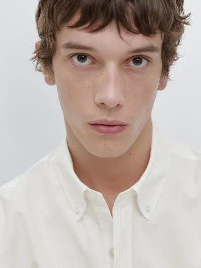 Massimo Dutti Camisa 100% Algodão In White