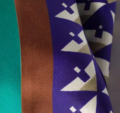 Miu Miu Rectangular Scarf Soft Texture Geometric Pattern Multicolor In Multi