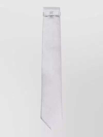 Givenchy Silk Tie Smooth Texture Slim Shape In White