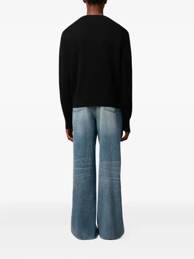 Ami Alexandre Mattiussi Ami Paris Logo Embroidered V-neck Cardigan In Animal Print